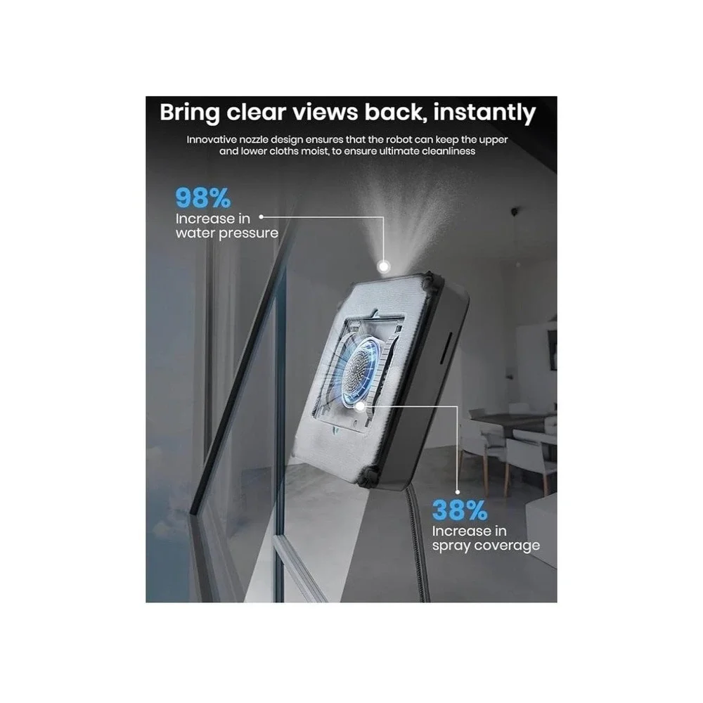 BNZ Nexus Ultra Window Cleaning Robot Dual Spray Glass Cleaner Auto Black